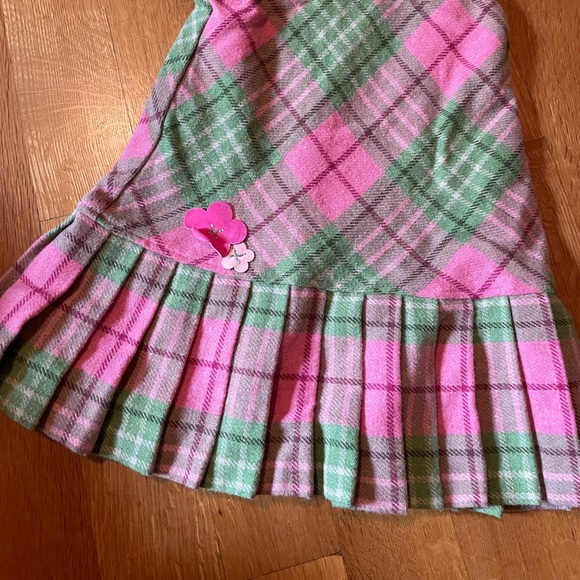 Cute Pink and Green Plaid Dress - Picture 3 of 3